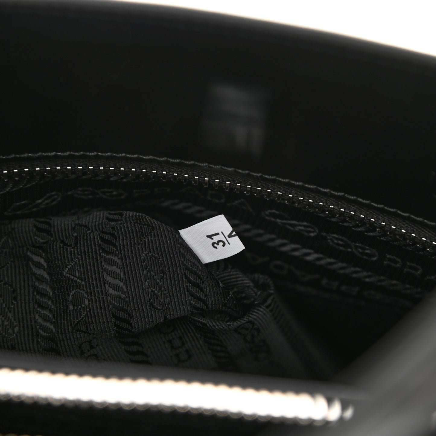 Spazzolato Medium Re-Edition 1995 Double Handle Handbag Black