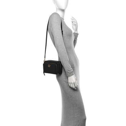Christian Dior Grained Calfskin Caro Double Pouch Black 2 of 9
