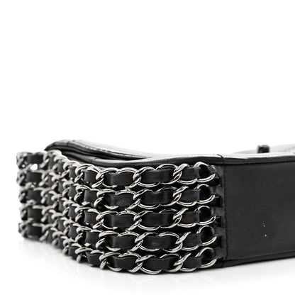 Chanel Lambskin Square Quilted 5 Chain Flap Black 9 of 11
