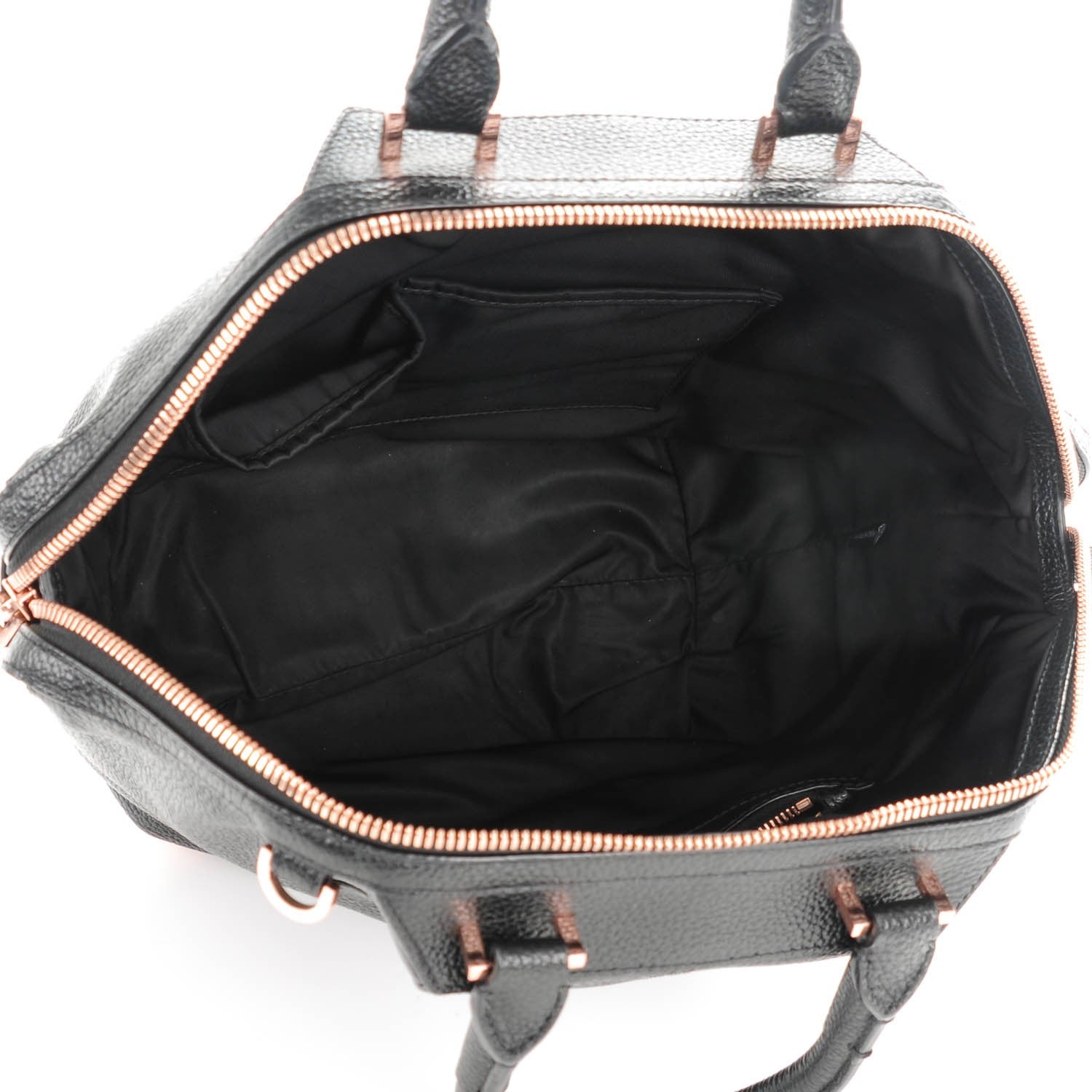 Alexander Wang Pebbled Calfskin Small Emile Black Rose Gold Hardware 5 of 8