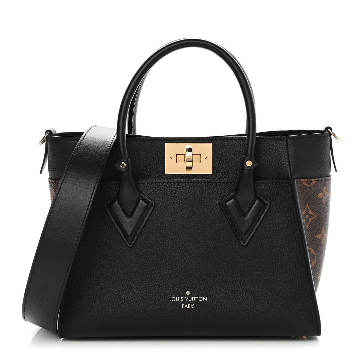 Calfskin Monogram On My Side PM Black