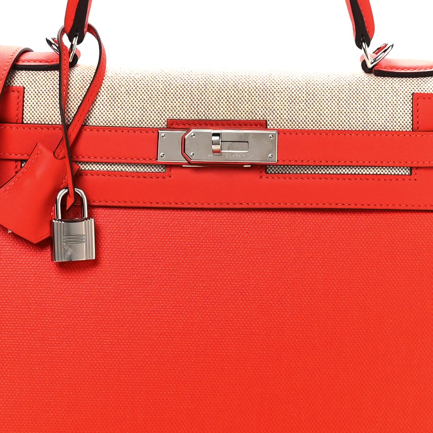 Berline Toile Swift Kelly Sellier 32 Orange Mecano Ecru