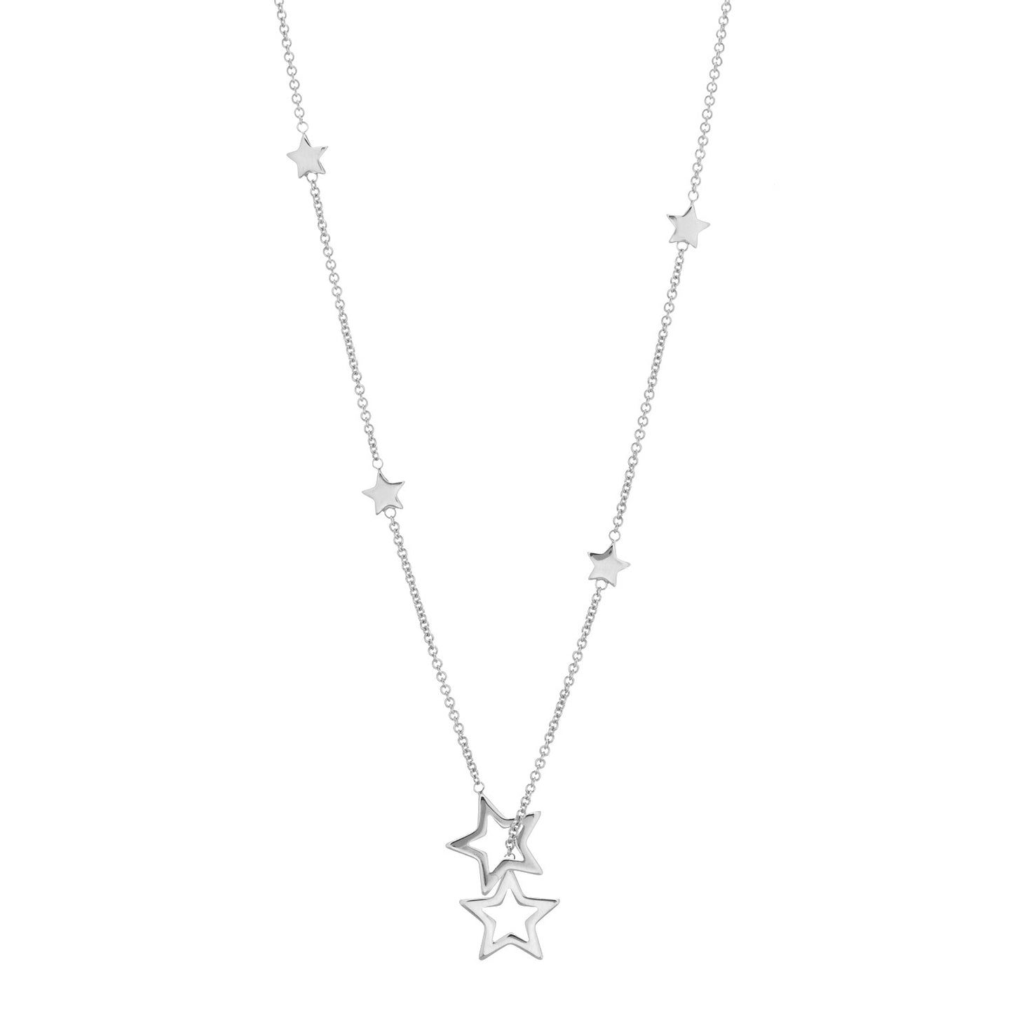 Sterling Silver Star Lariat Necklace