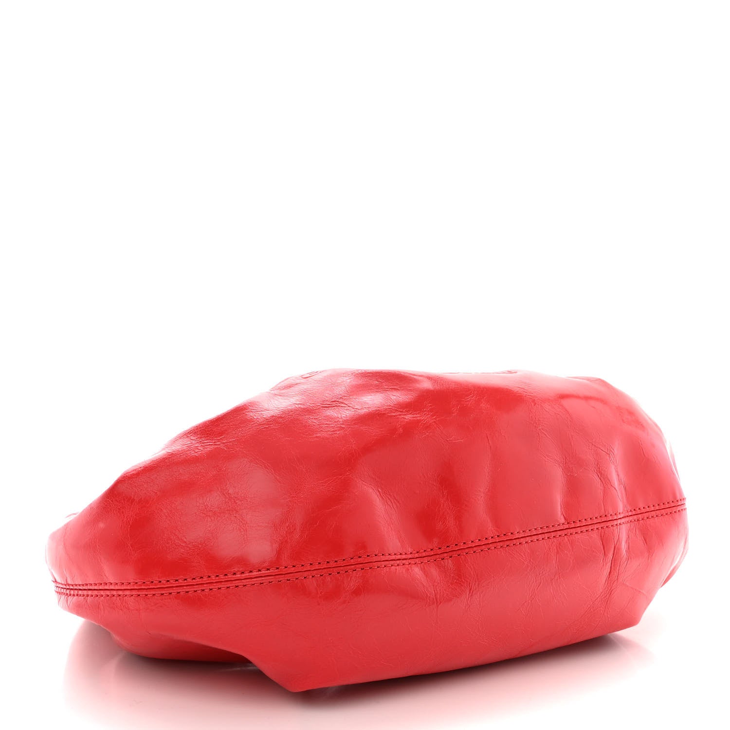 Alexander Wang Crackle Patent Calfskin Small Handle Crescent Bag Flame Red 4 of 10