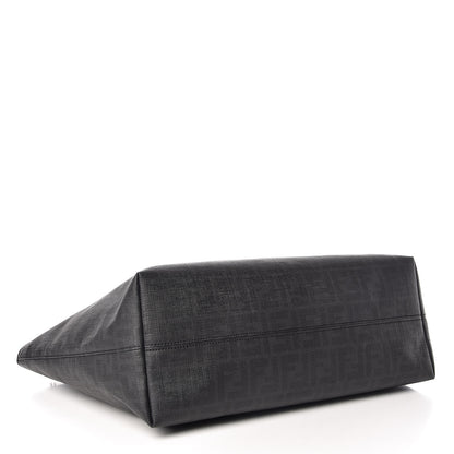 Fendi Zucca Spalmati Large Roll Tote Black 4 of 9
