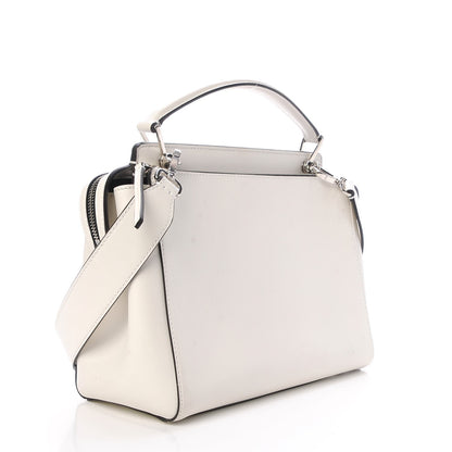 Fendi Vitello Baltico Dolce Shiny Nappa Lace Up DotCom Satchel White Parrot 4 of 20