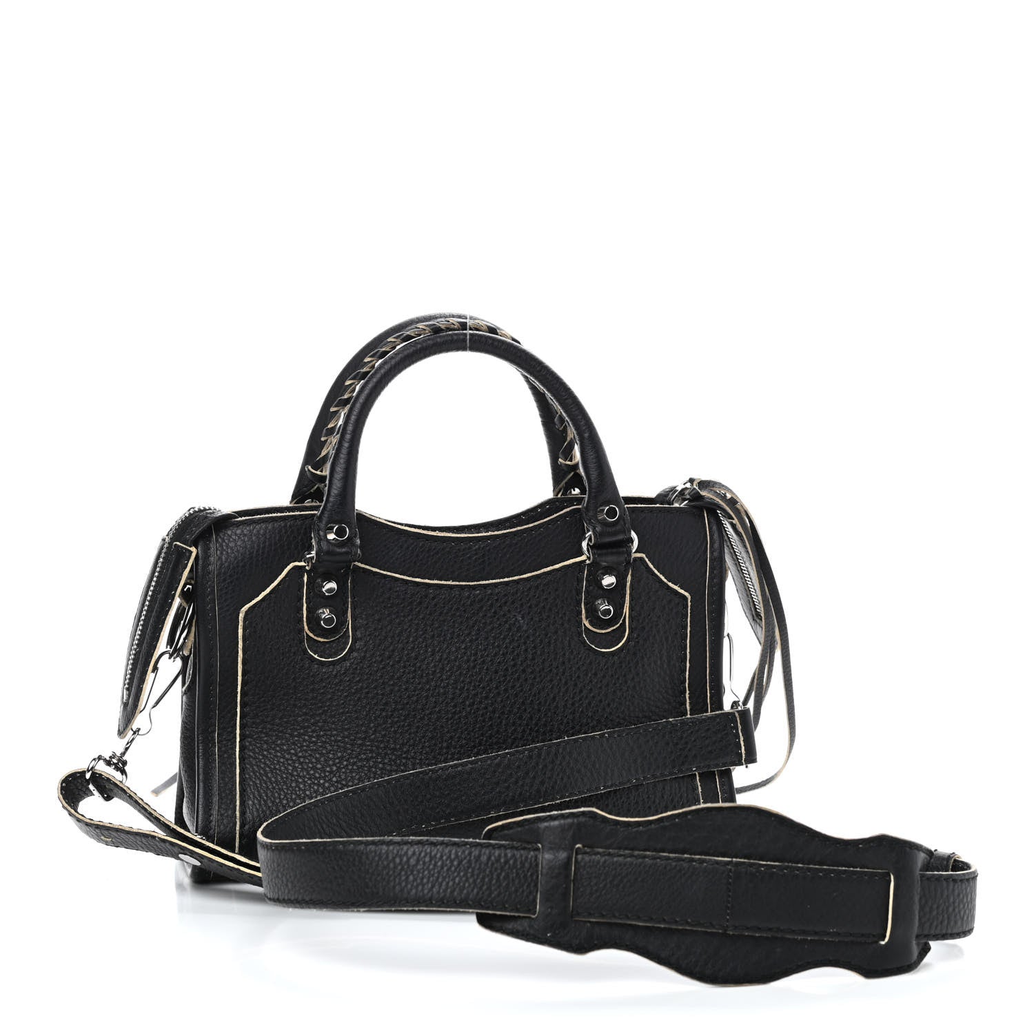 Balenciaga Supple Grained Calfskin Classic Silver Hardware Highlight Mini City Black 3 of 10