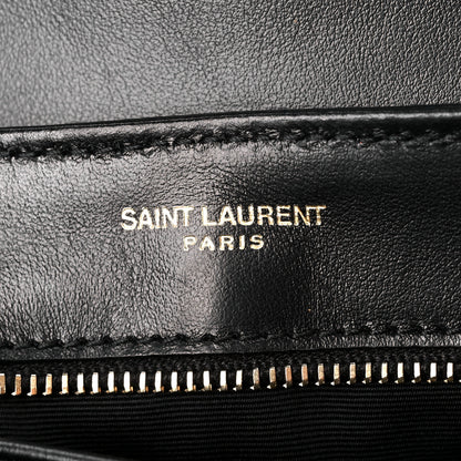 Saint Laurent Calfskin Y Quilted Monogram Toy Loulou Crossbody Bag Black 6 of 12