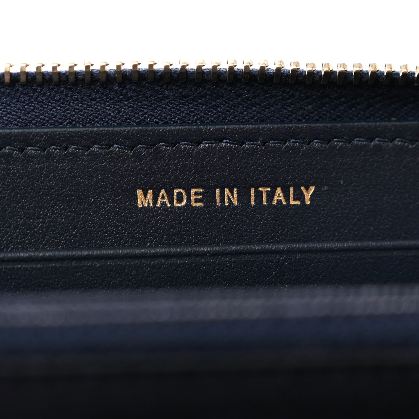 Mixed Fibers Deauville Small Zip Around Wallet Navy Blue
