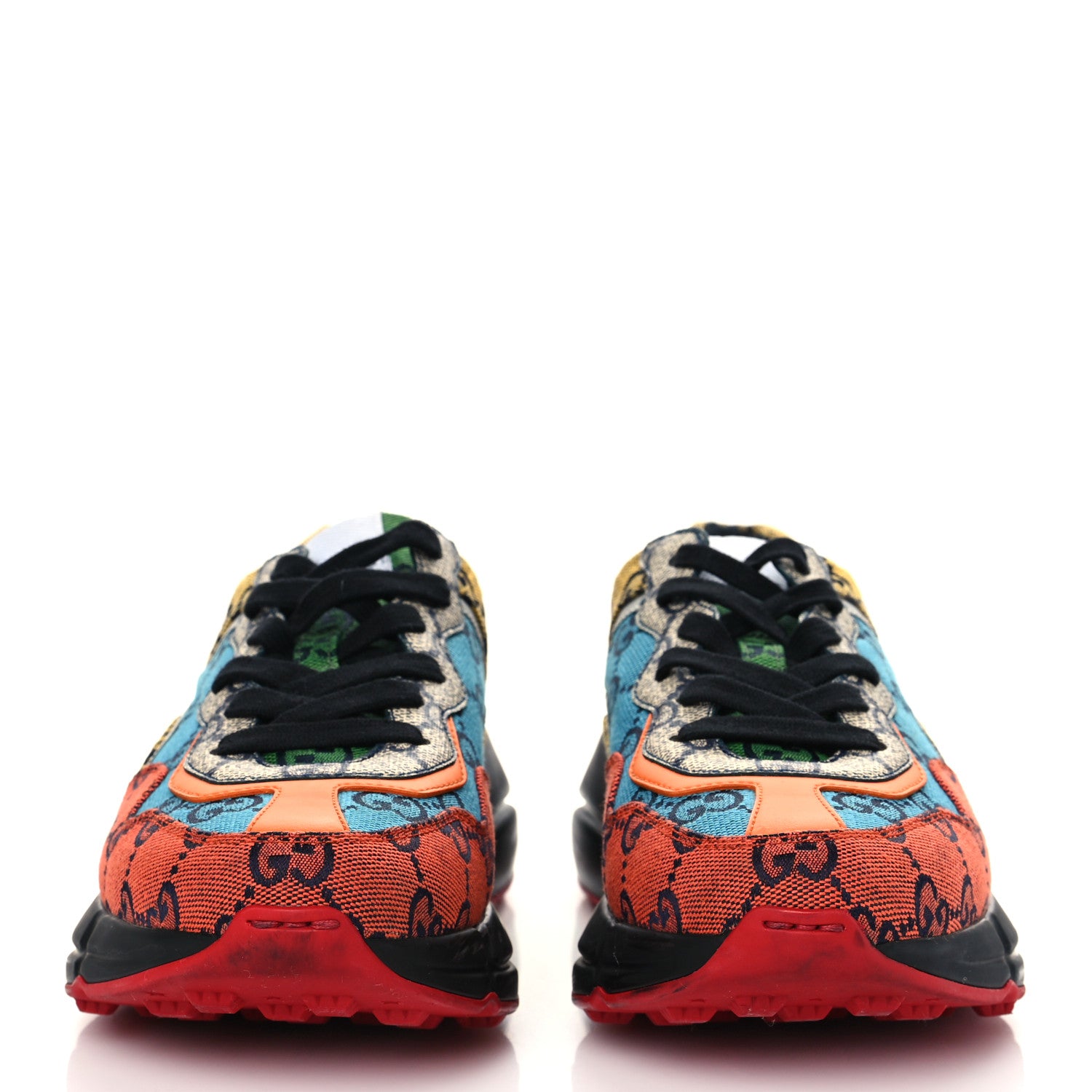 Gucci Monogram Multicolor GG Supreme Monogram Womens Rhyton Sneakers 36.5 Multicolor 2 of 8