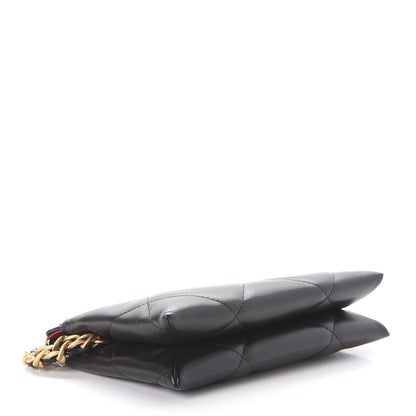 Chanel Shiny Goatskin Quilted Small Chanel 19 Pouch With Handle Black 8 of 19