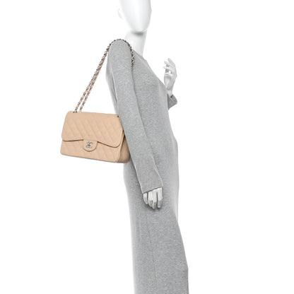 Chanel Caviar Quilted Jumbo Double Flap Beige Clair 2 of 10