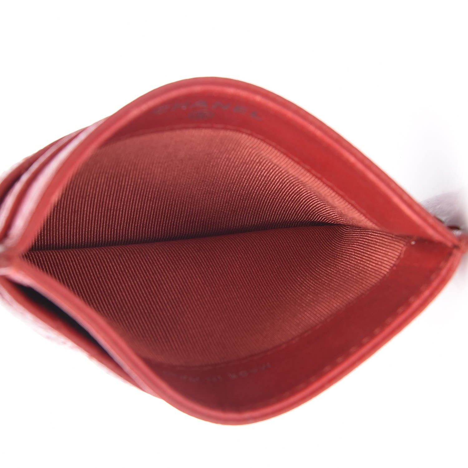 Chanel Caviar Quilted Card Holder Dark Red 5 of 11