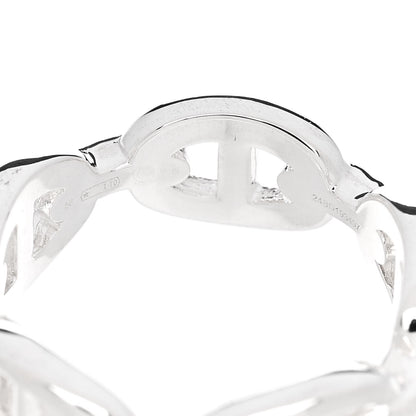 Hermes Sterling Silver PM Chaine d'Ancre Enchainee Band Ring 56 7.75 4 of 7