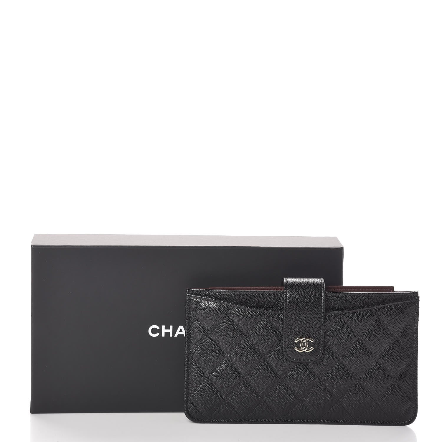 Chanel Caviar Quilted Classic Strap Pouch Black 10 of 10