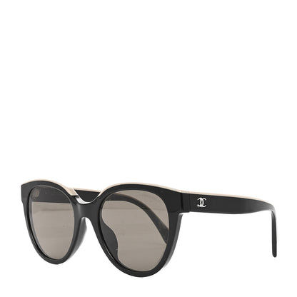 Chanel Acetate CC Butterfly Sunglasses 5414-A Black Beige 1 of 6