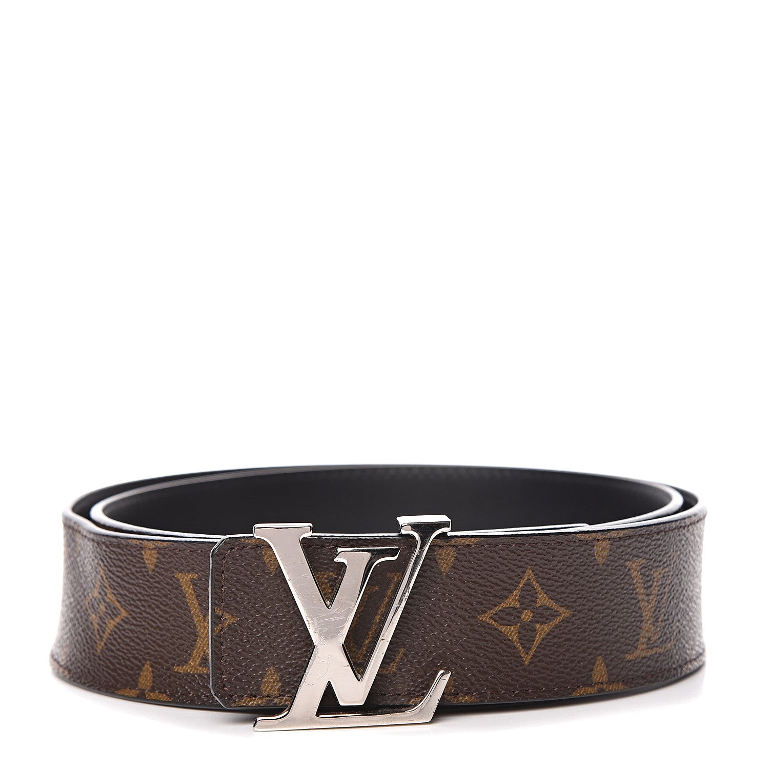 Louis Vuitton Calfskin Monogram 40mm LV Initiales Reversible Belt 90 36 Black 1 of 8