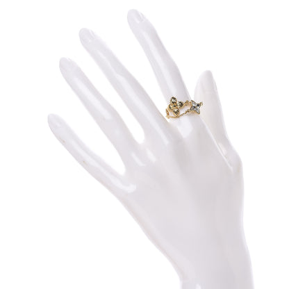 Louis Vuitton Crystal Blooming Strass Ring Set M Gold 2 of 9