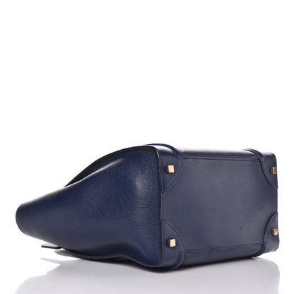 Celine Drummed Calfskin Mini Luggage Ink 4 of 18