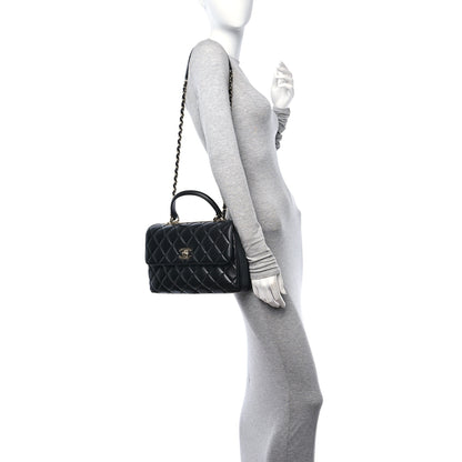 Chanel Lambskin Quilted Medium Trendy CC Flap Dual Handle Bag Black 2 of 12