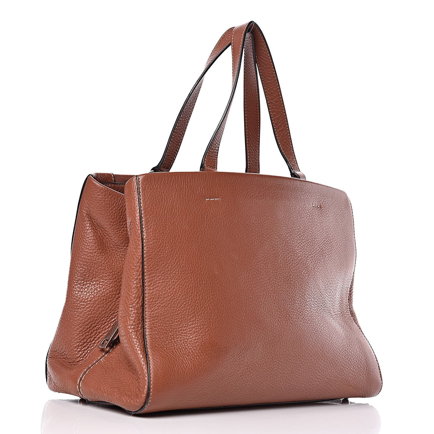 Grained Calfskin Maverick Tote Cognac