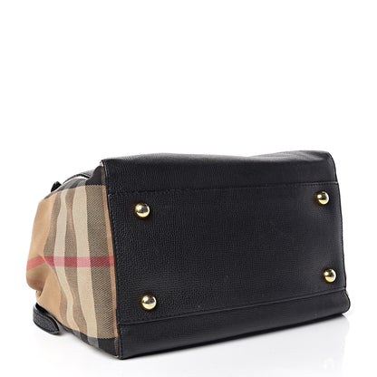 Burberry Grainy Calfskin House Check Small Canterbury Black 4 of 10