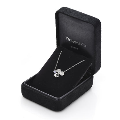 Tiffany Platinum Diamond Tanzanite Paper Flowers Pendant Necklace 8 of 8