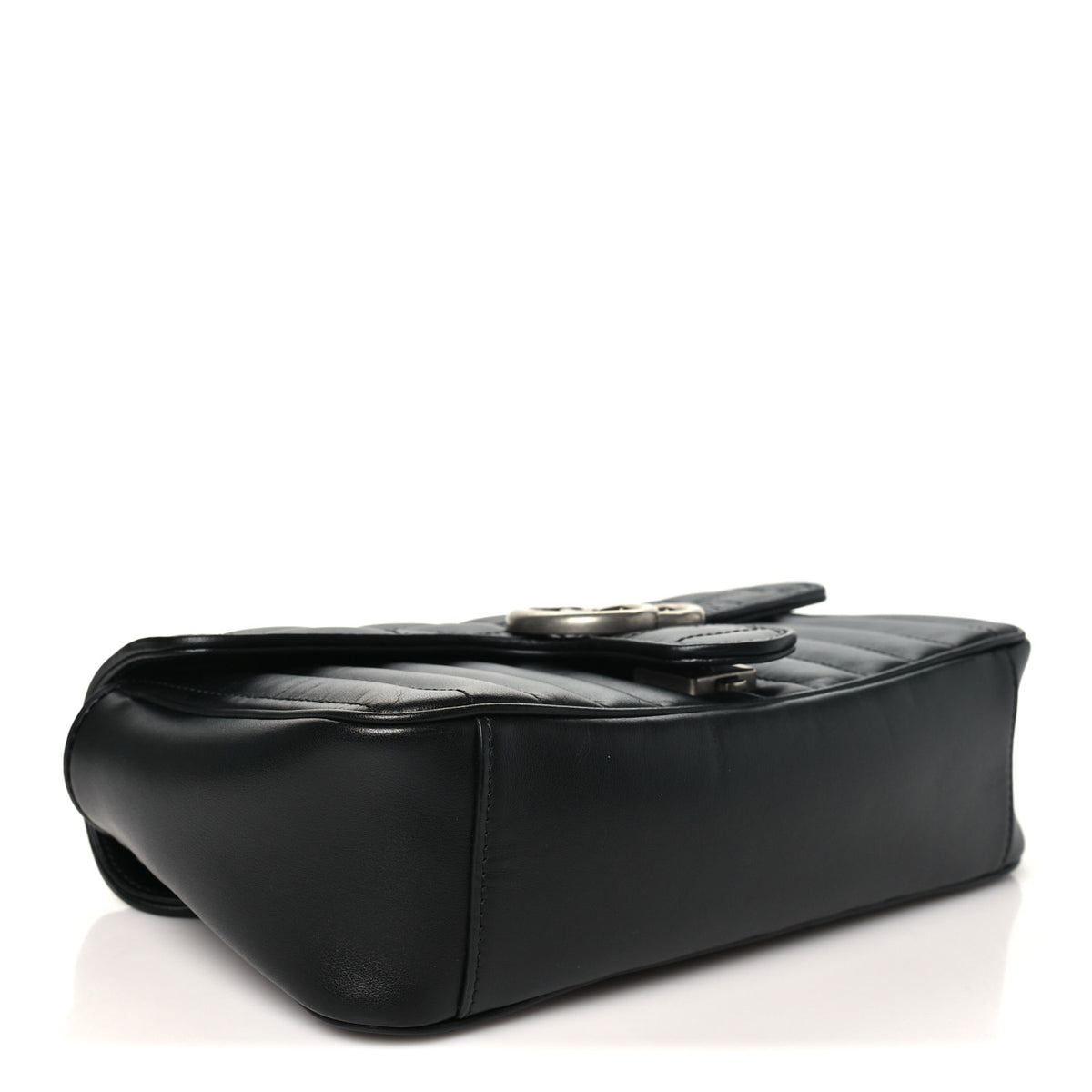 Calfskin Matelasse Aria Small GG Marmont Shoulder Bag Black