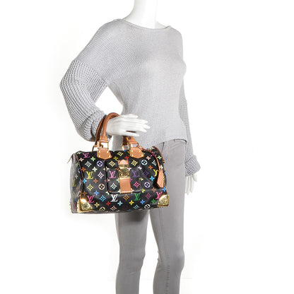 Louis Vuitton Monogram Multicolor Speedy 30 Black 2 of 7