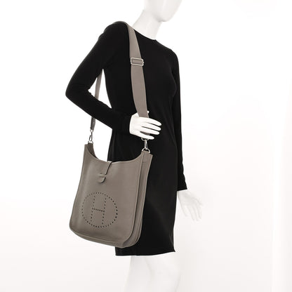 Hermes Taurillon Clemence Evelyne III GM Etain 3 of 8