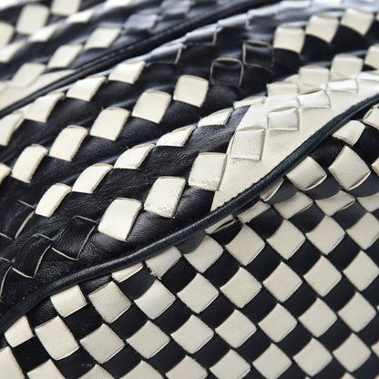 Bottega Veneta Nappa Intrecciato Shopper Tote Black White 11 of 16