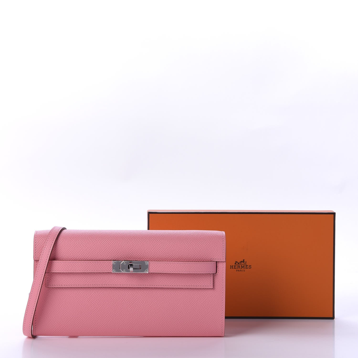 Hermes Epsom Kelly Wallet To Go Rose Confetti 10 of 10