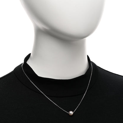 Mikimoto 18K White Gold Akoya Pearl 7-7.5mm Single Pendant Necklace 2 of 5