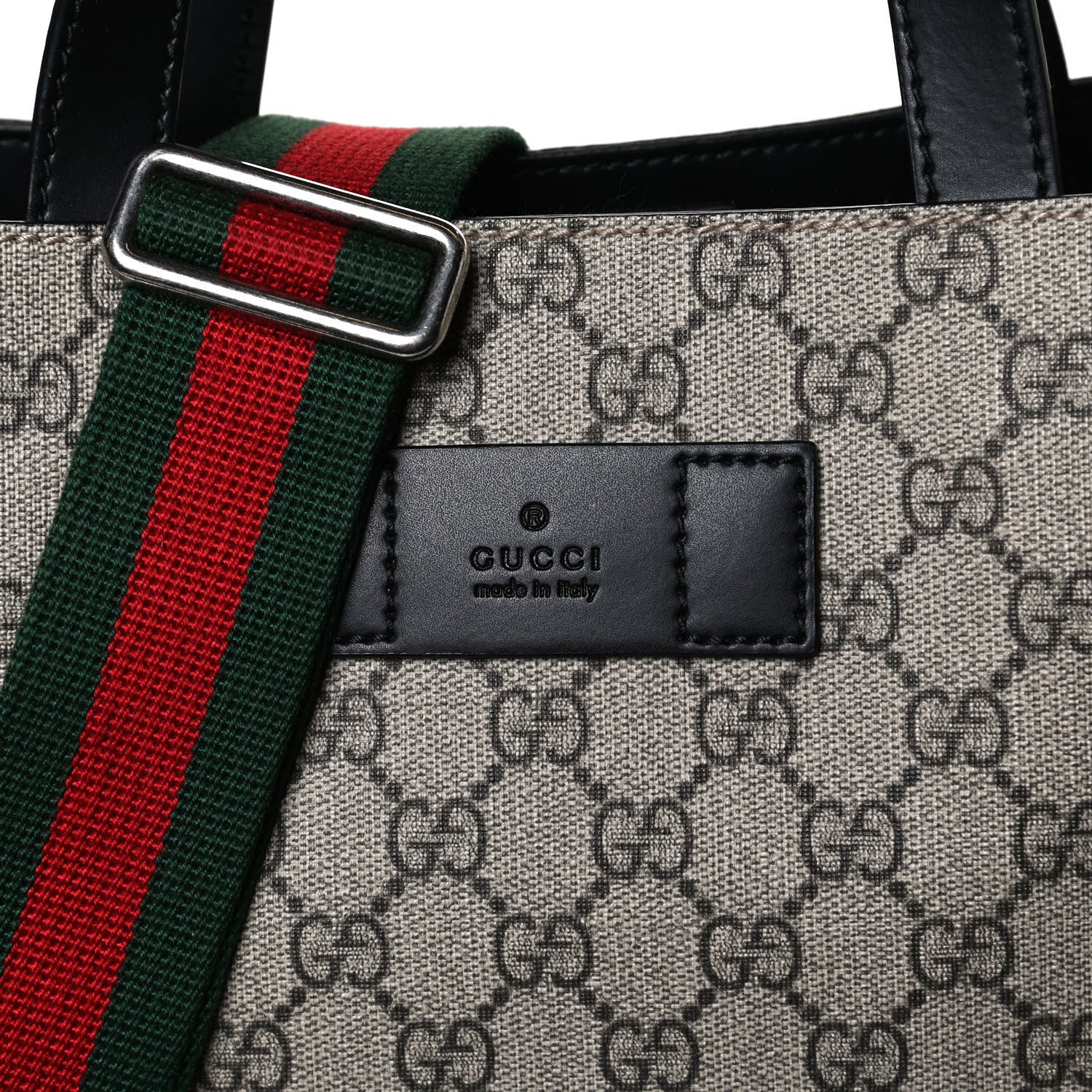 Gucci Soft GG Supreme Monogram Web Vertical Tote Black 9 of 13
