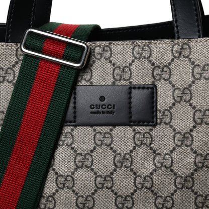 Gucci Soft GG Supreme Monogram Web Vertical Tote Black 9 of 13