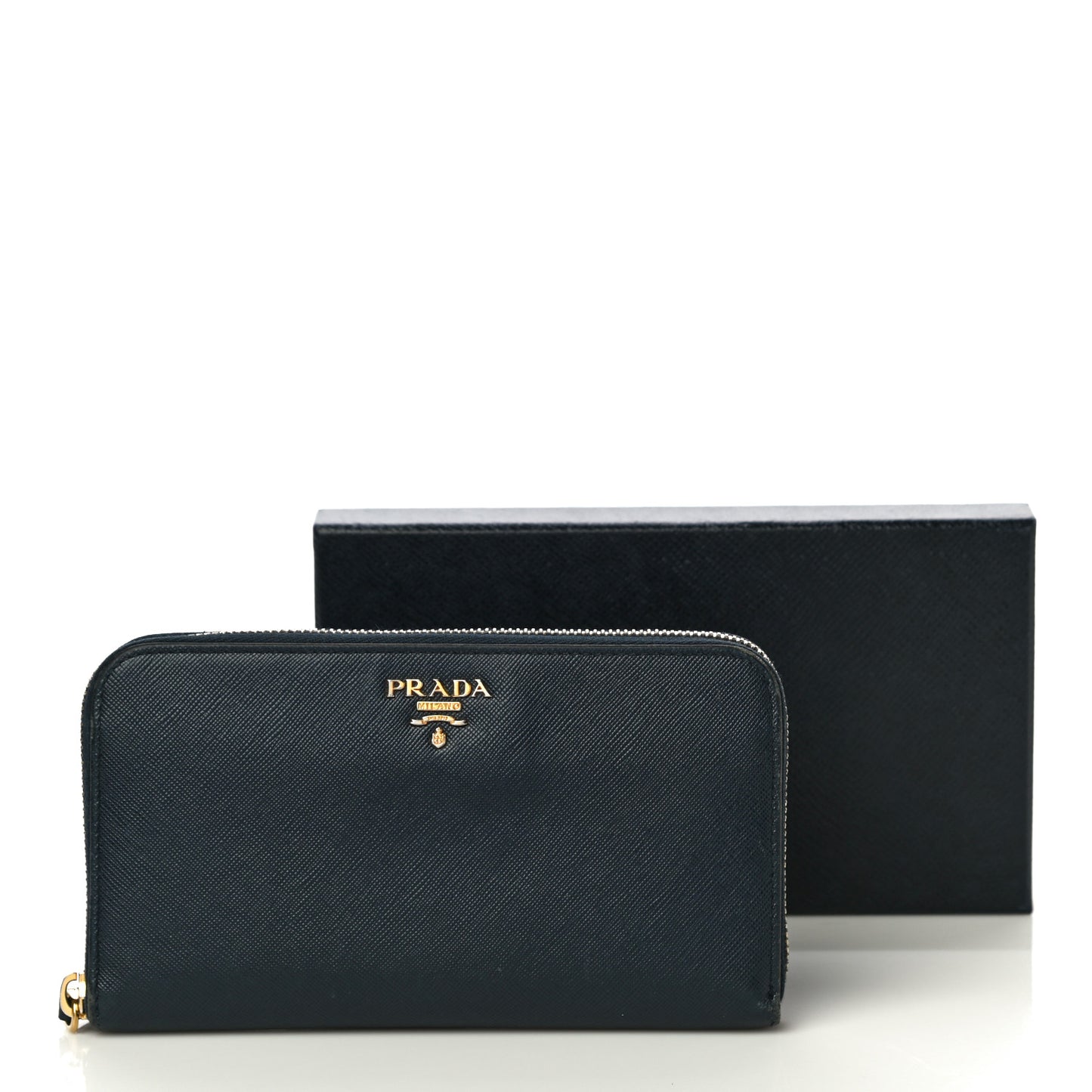 Saffiano Metal Zip Around Wallet Baltico