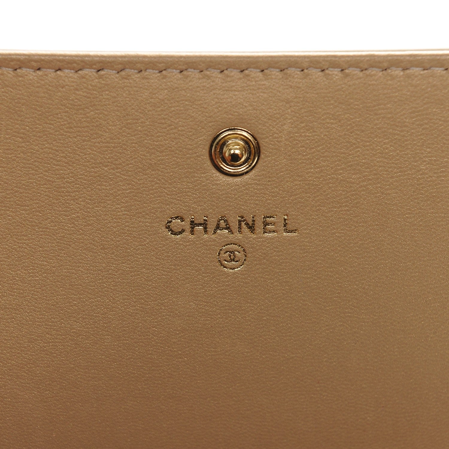 Chanel Metallic Galuchat Stingray Lambskin Boy Wallet With Removable Chain Gold 6 of 8