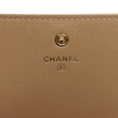 Chanel Metallic Galuchat Stingray Lambskin Boy Wallet With Removable Chain Gold 6 of 8