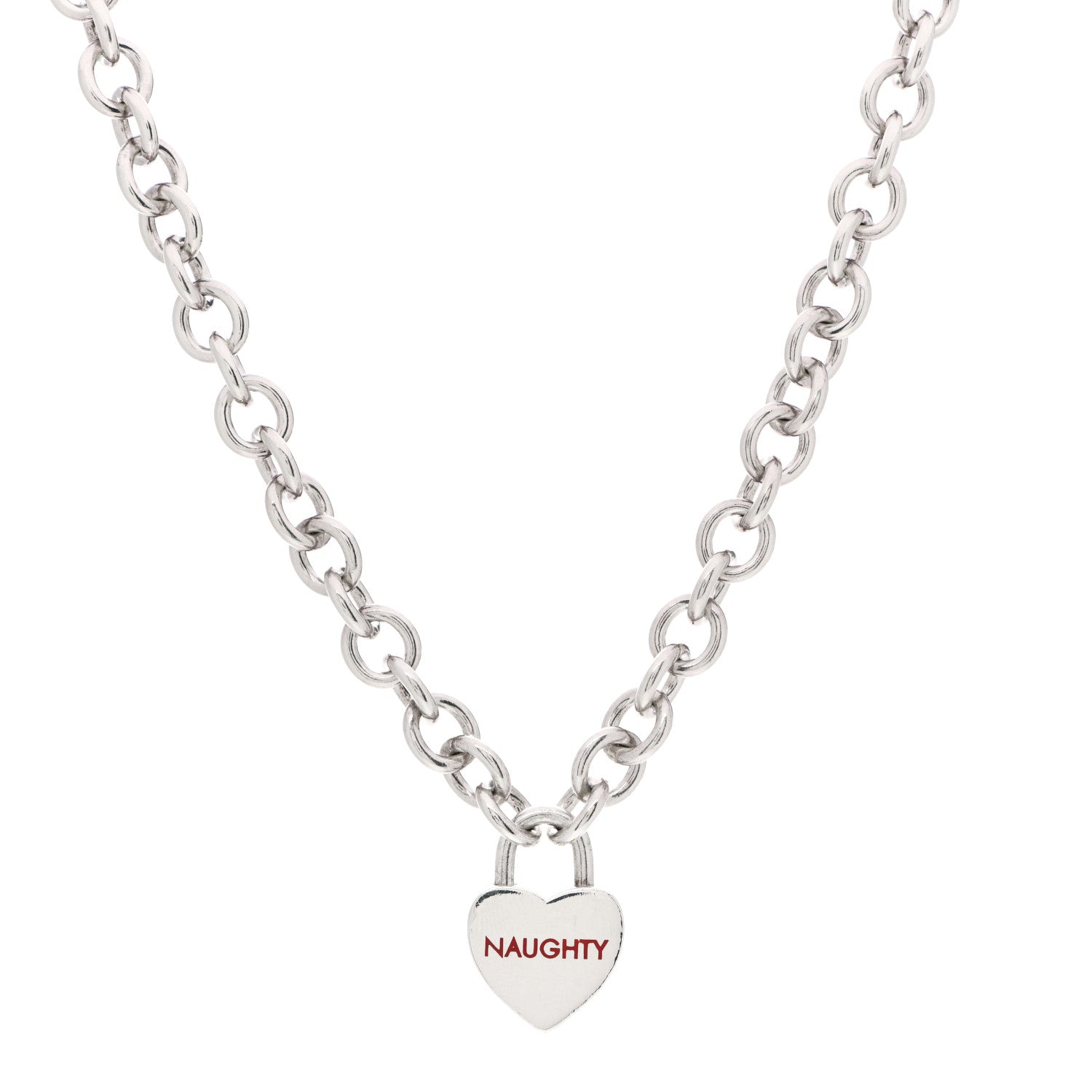 希少Tiffany　ハート型チャーム NAUGHTY/Nice　ラバーコード Tiffany Sterling Silver Heart Naughty & Nice Heart Lock Pendant