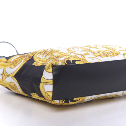 Versace Nylon Baroque Print Tote Black 7 of 9