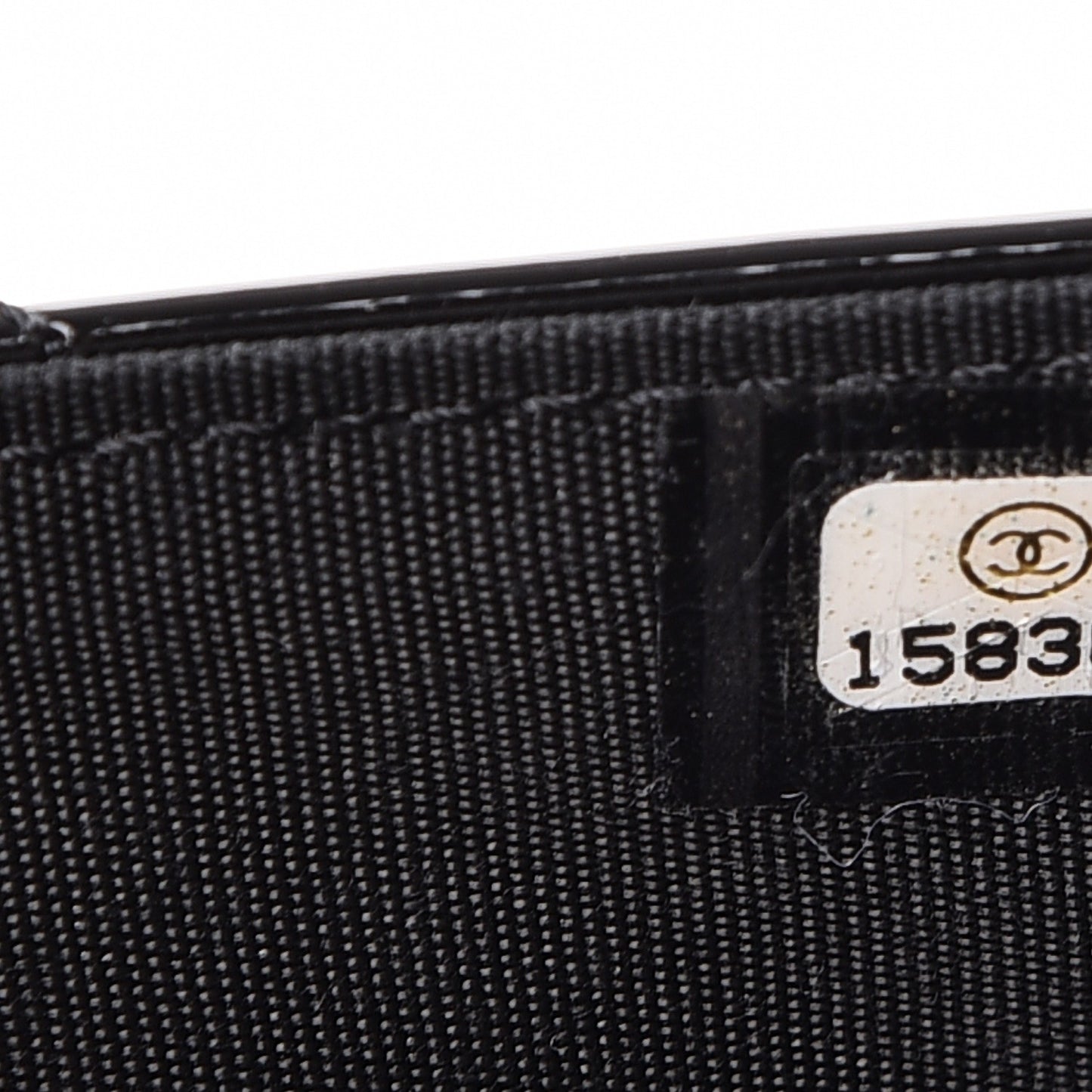 Patent Quilted Brilliant Wallet On Chain WOC Black