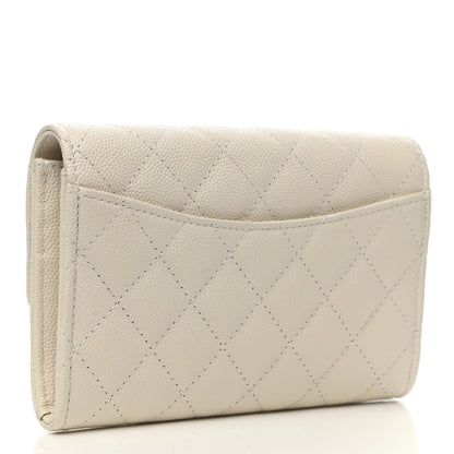 Chanel Caviar Quilted Medium Flap Wallet White 3 of 10