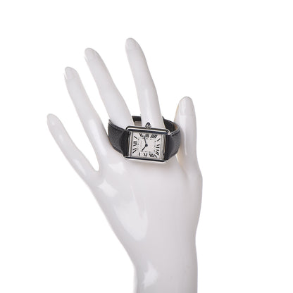 Cartier Stainless Steel Calfskin 24mm Tank Solo Quartz Watch 2 of 9