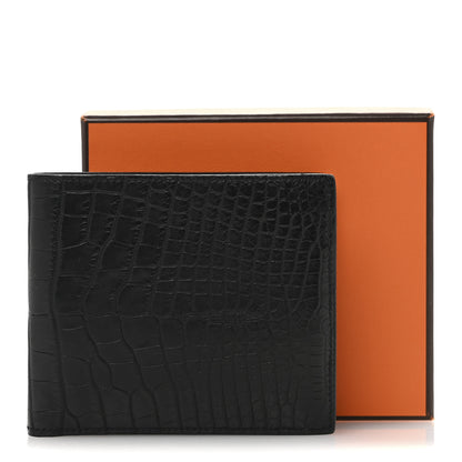 Hermes Matte Alligator MC2 Copernic Compact Wallet Black 8 of 8