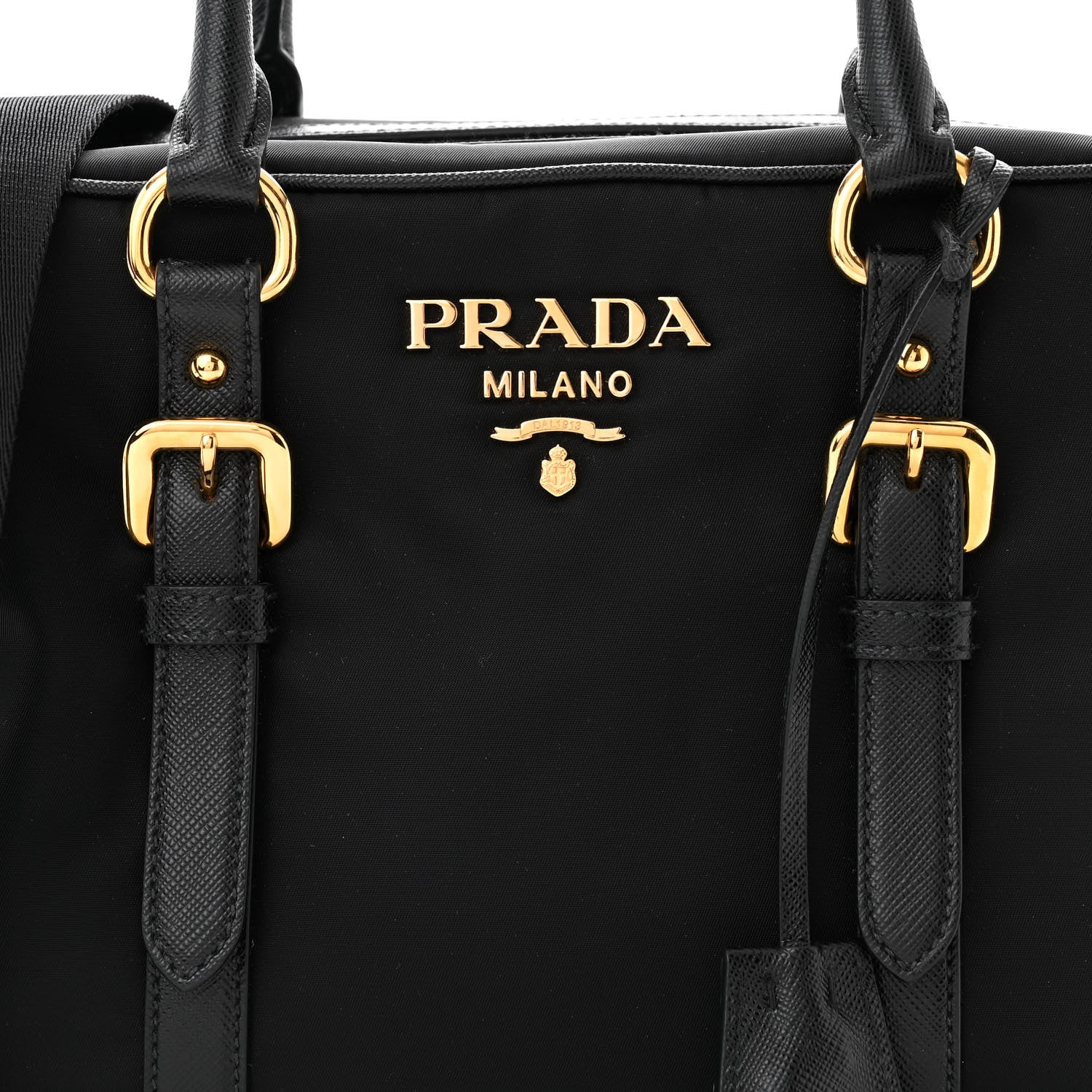 Prada Tessuto Nylon Saffiano Bauletto Black 8 of 14