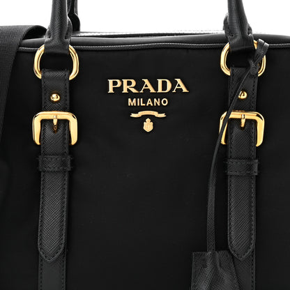 Prada Tessuto Nylon Saffiano Bauletto Black 8 of 14