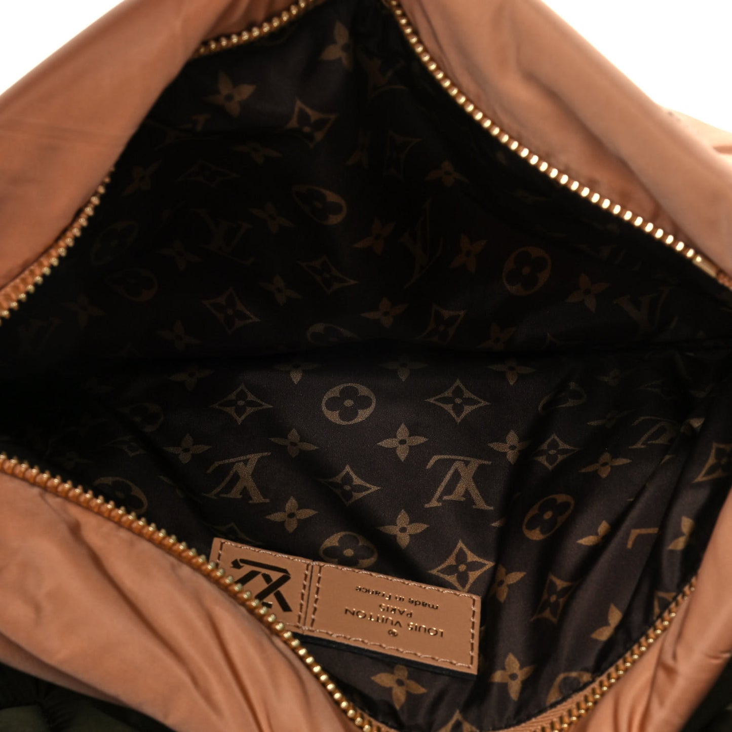 Econyl Monogram Pillow Maxi Multi Pochette Accessories Kaki Beige