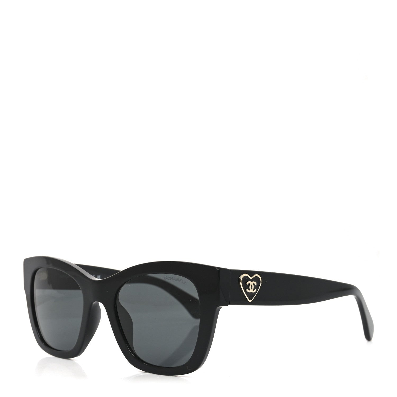 CHANEL サングラス 5478-A ハートロゴ Chanel Acetate Square CC Heart Sunglasses 5478-A Black 1807782