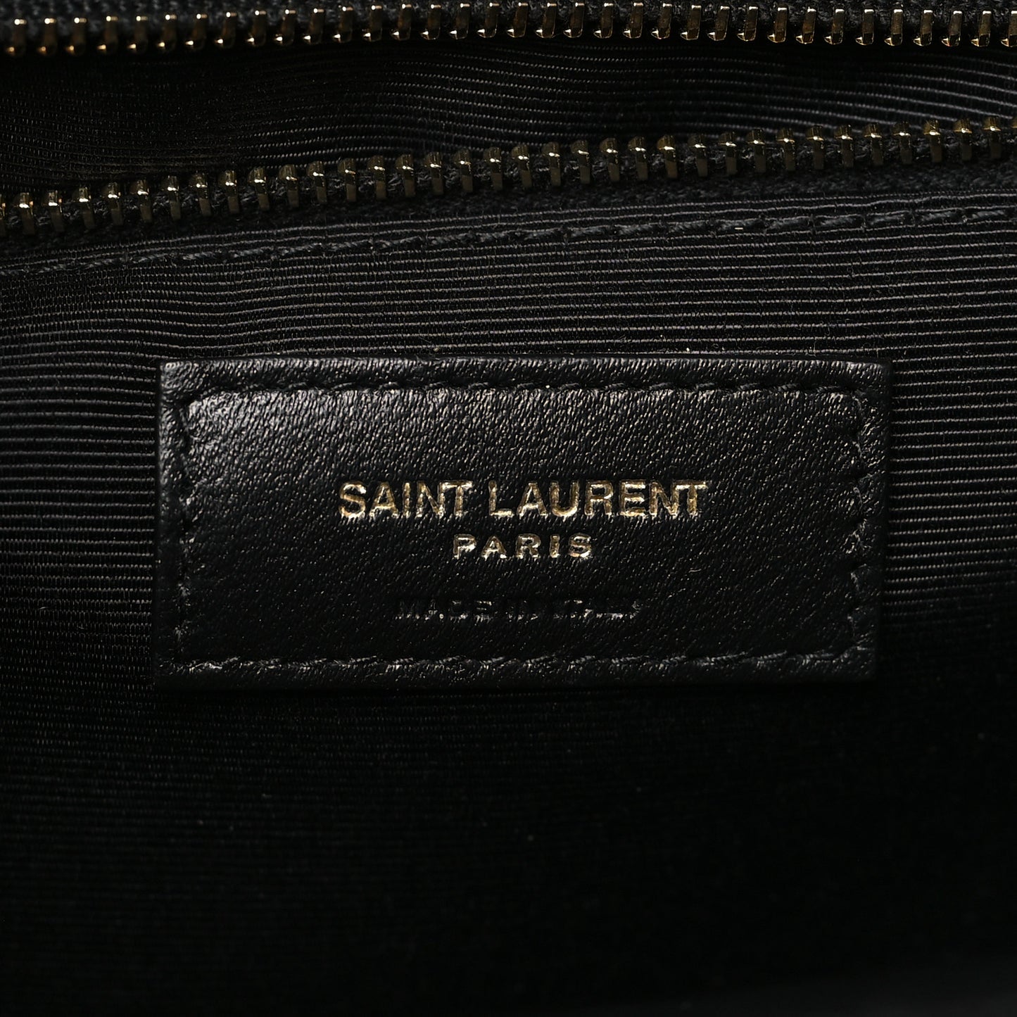 Grain De Poudre Textured Mixed Matelasse Large Triquilt Monogram Satchel Black
