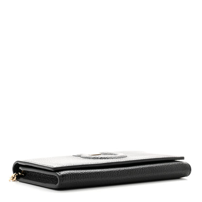 Salvatore Ferragamo Calfskin City Wallet On Chain Black 4 of 9